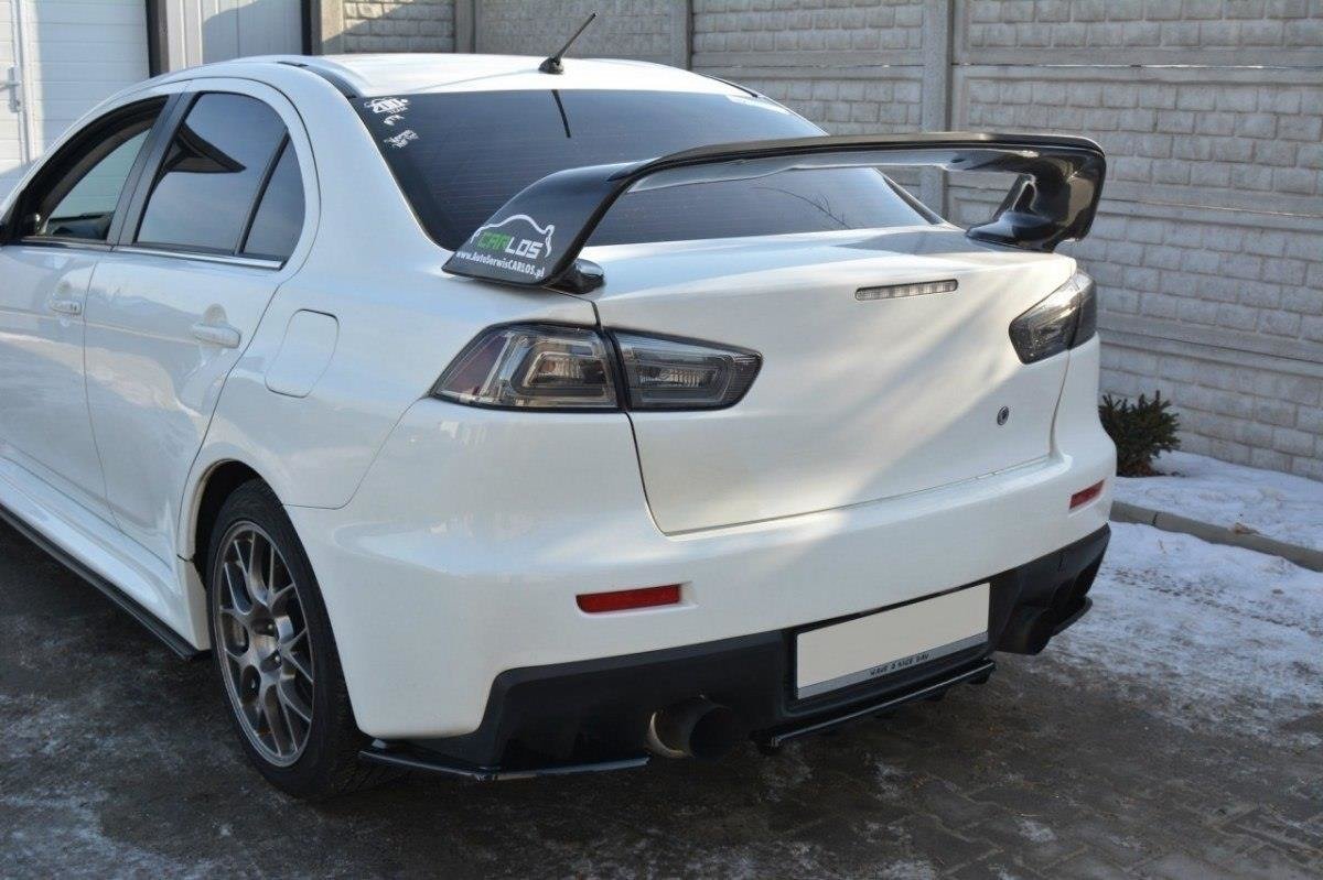 Spoiler CAP für Mitsubishi Lancer Evo X schwarz Hochglanz