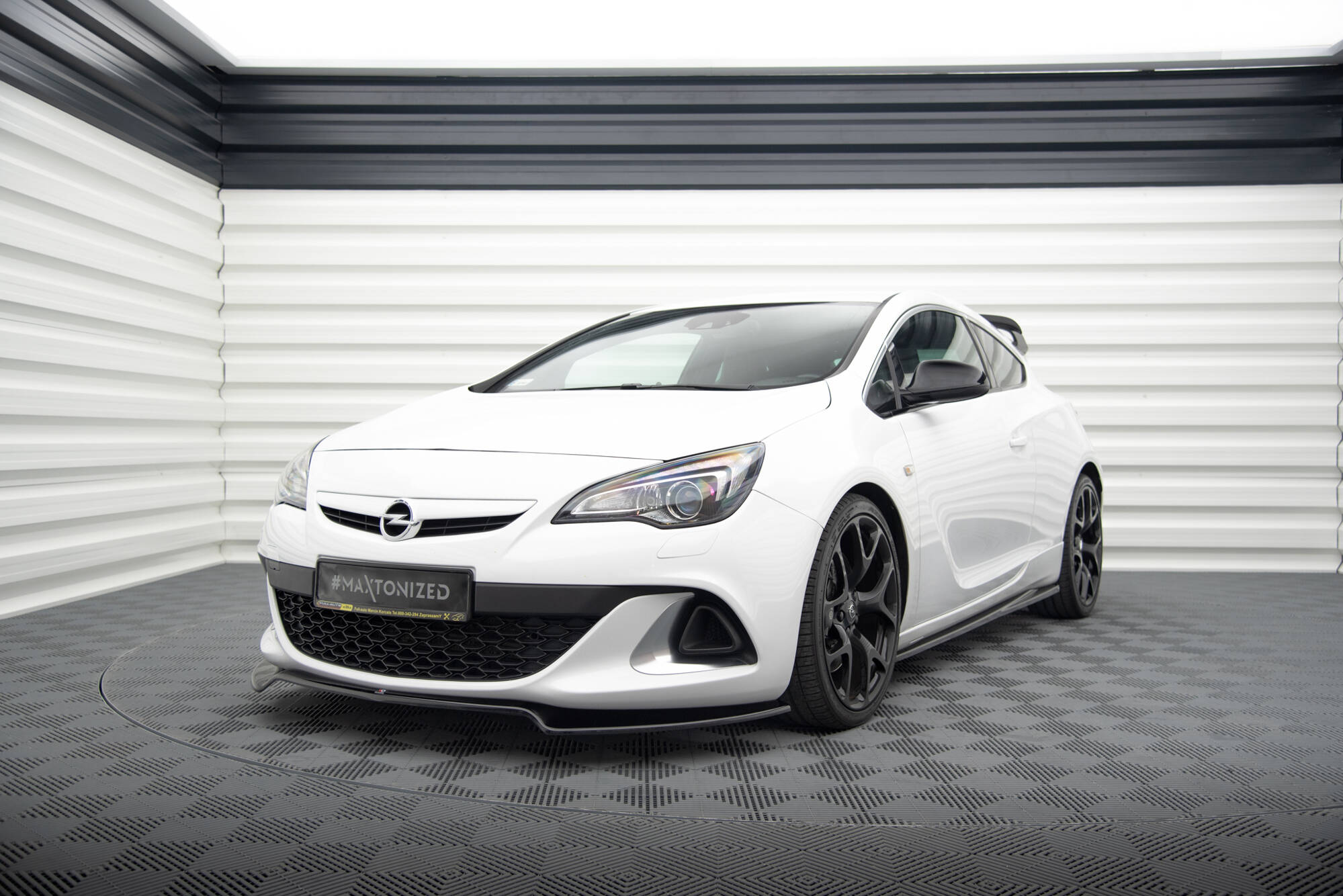 Street+ Spoilerlippe Front Ansatz passend für Opel Astra J OPC/VXR schwarz Hochglanz
