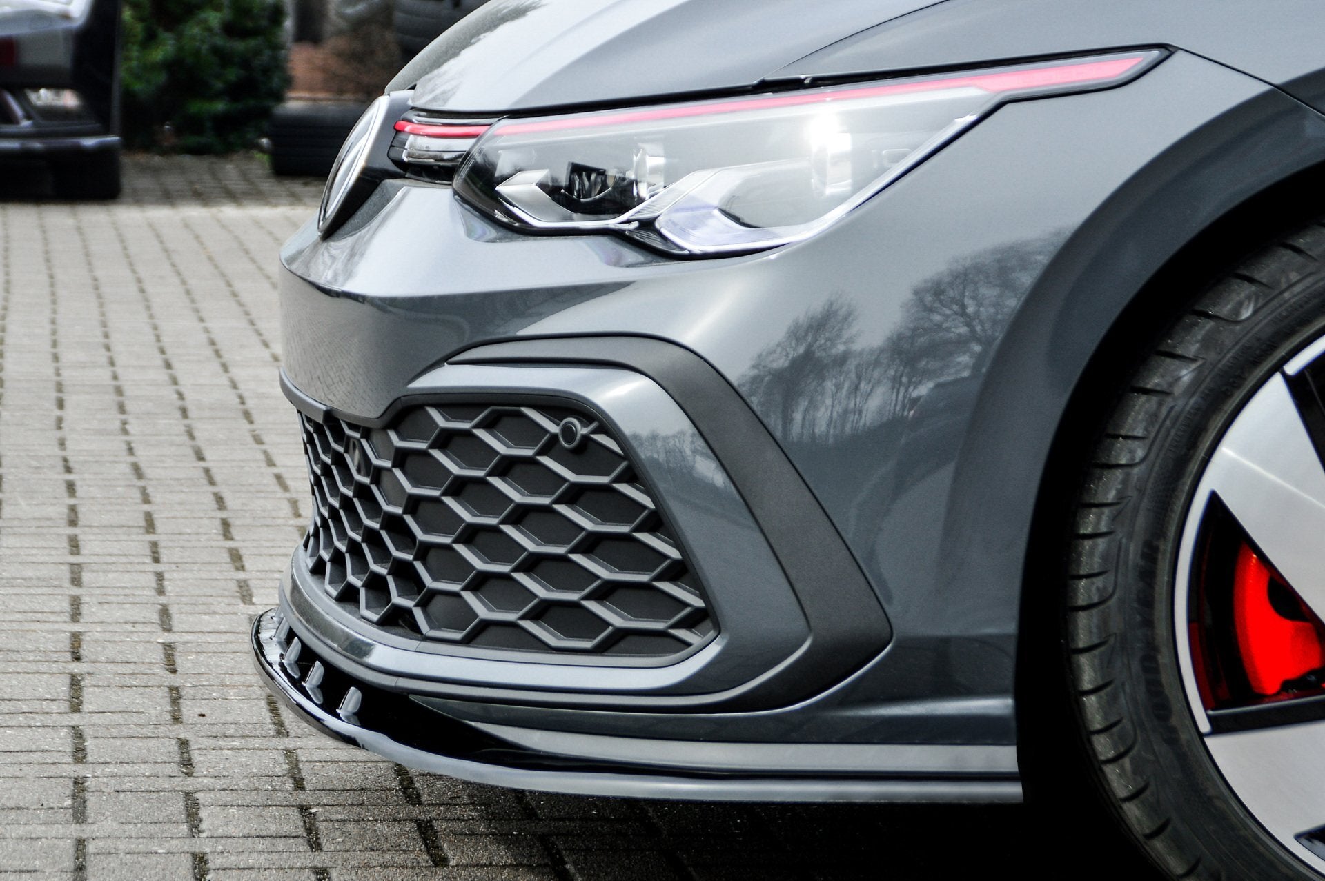 CUP Frontspoilerlippe passend für VW Golf 8 GTI + GTD Schwarz Matt