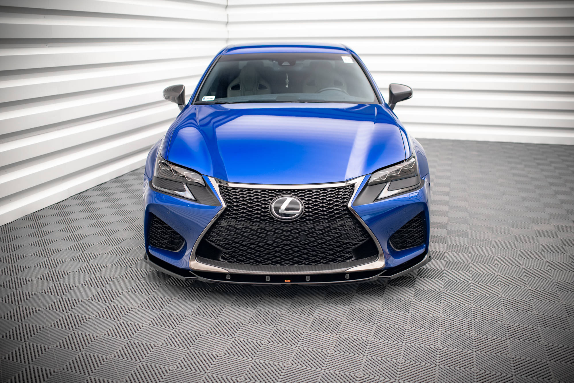 Street+ Spoilerlippe Front Ansatz V.2 passend für Lexus GS F Mk4 FL schwarz Hochglanz