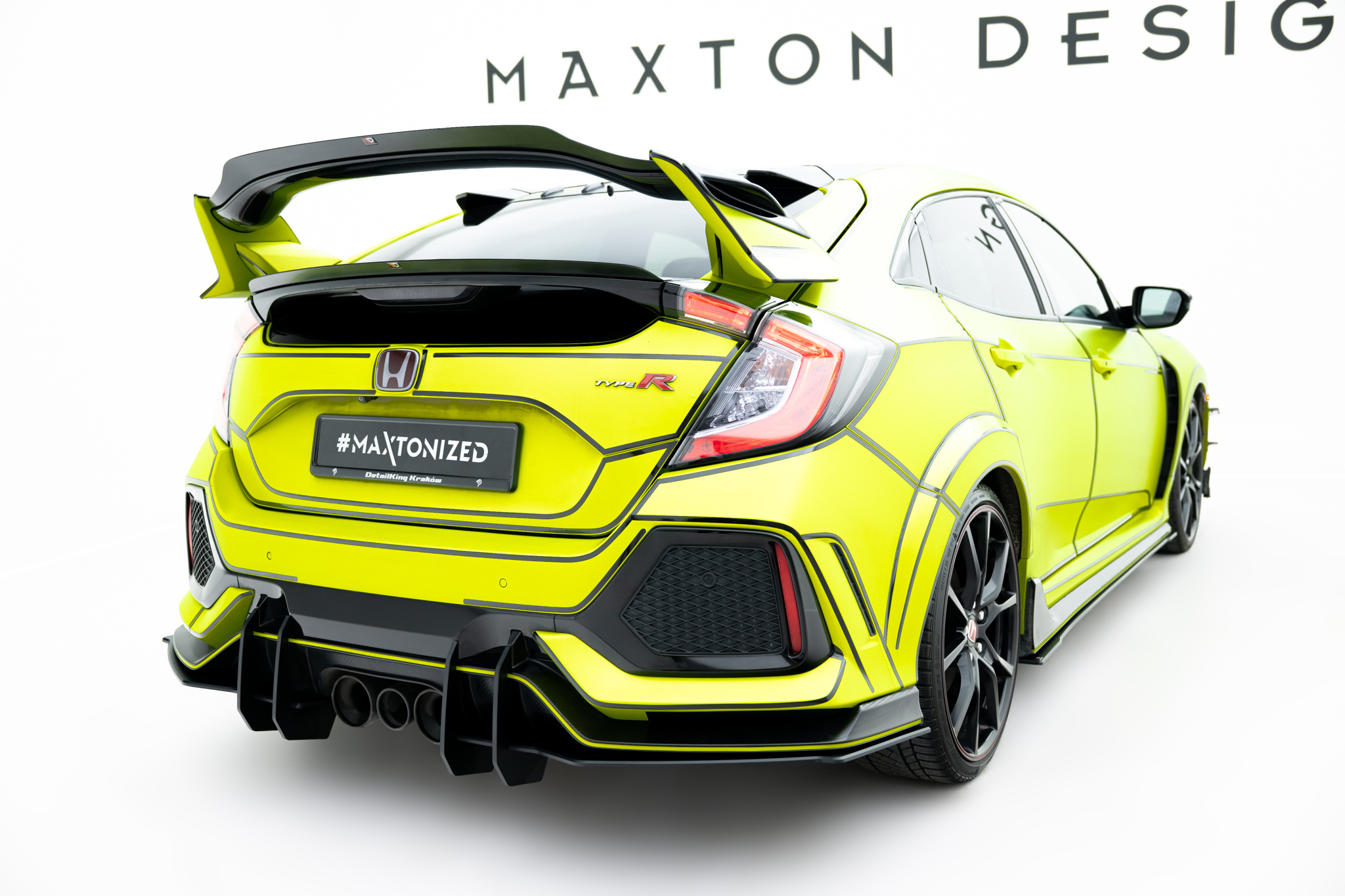 Untere Spoiler CAP für Honda Civic Type-R Mk10 / Mk10 Facelift schwarz Hochglanz