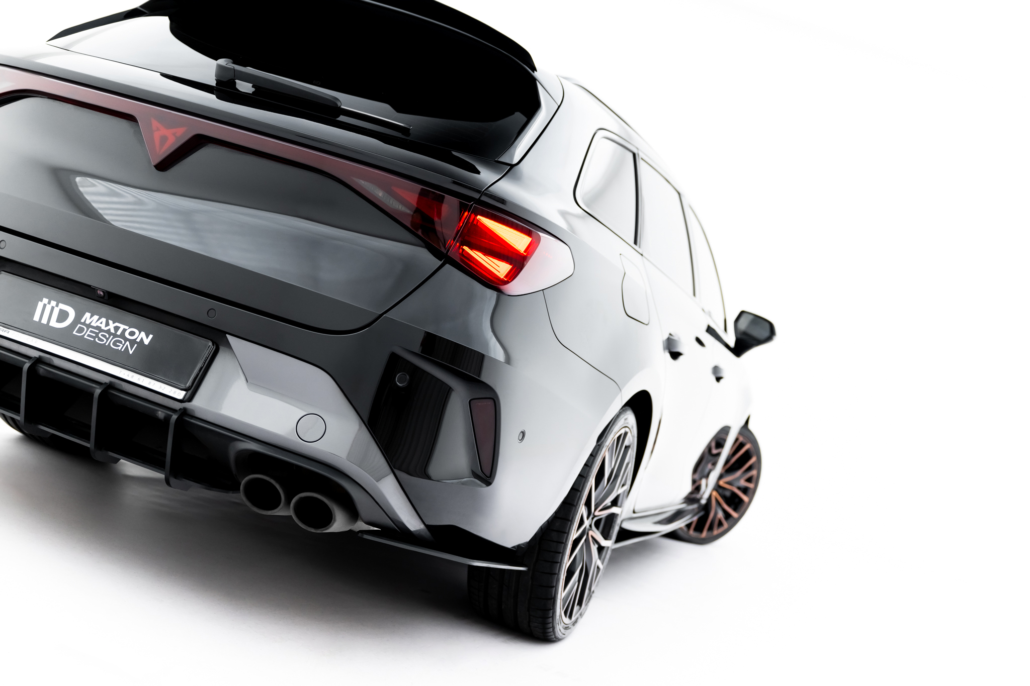 Diffusor Flaps passend für CUPRA Leon ST Mk1 FL schwarz matt