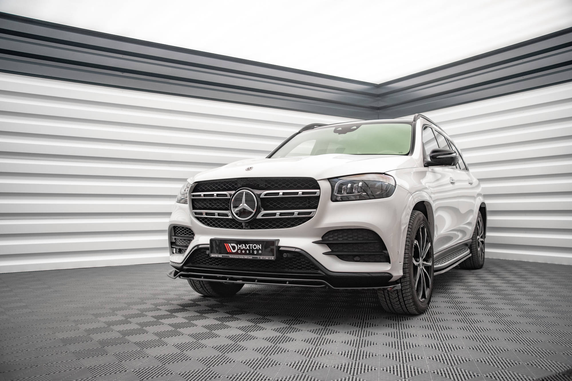 Street+ Spoilerlippe Front Ansatz V.1 passend für Mercedes GLS AMG-Line X167 schwarz Hochglanz