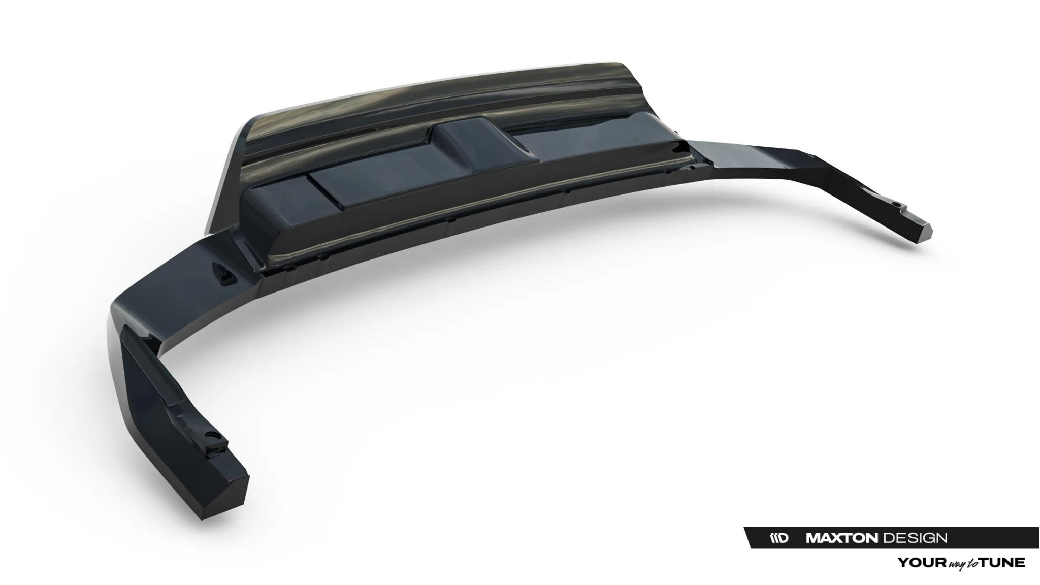 Street+ Mittlerer Diffusor RACE passend für VW Touareg Elegance Mk3 Facelift schwarz Hochglanz