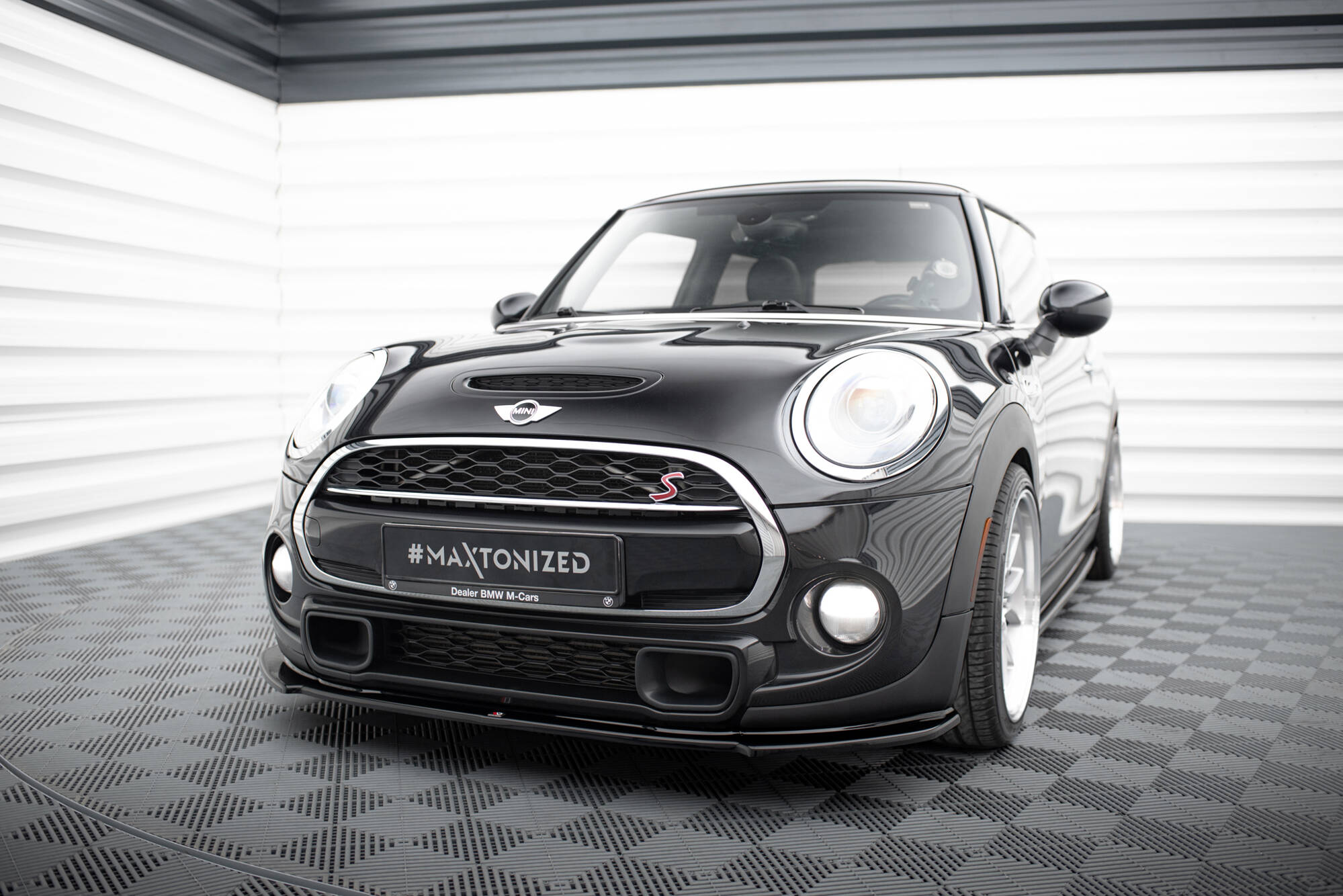 Front Ansatz für Mini Cooper S F56 / F56 Facelift schwarz Hochglanz