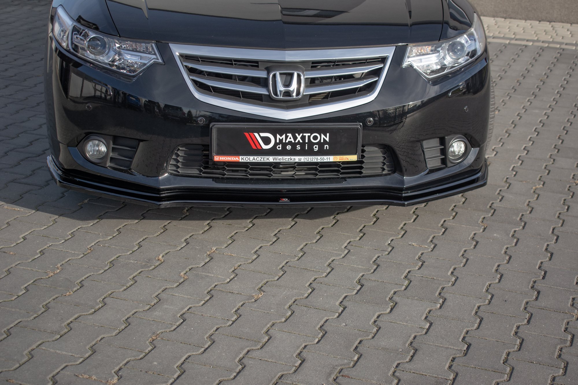 Front Ansatz für Honda Accord VIII CU Series Facelift schwarz matt