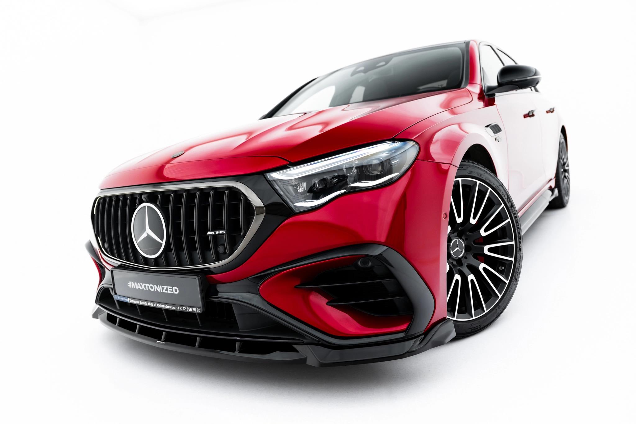 Frontlippe passend für Mercedes-AMG E53 Limousine / Kombi W214 schwarz Hochglanz