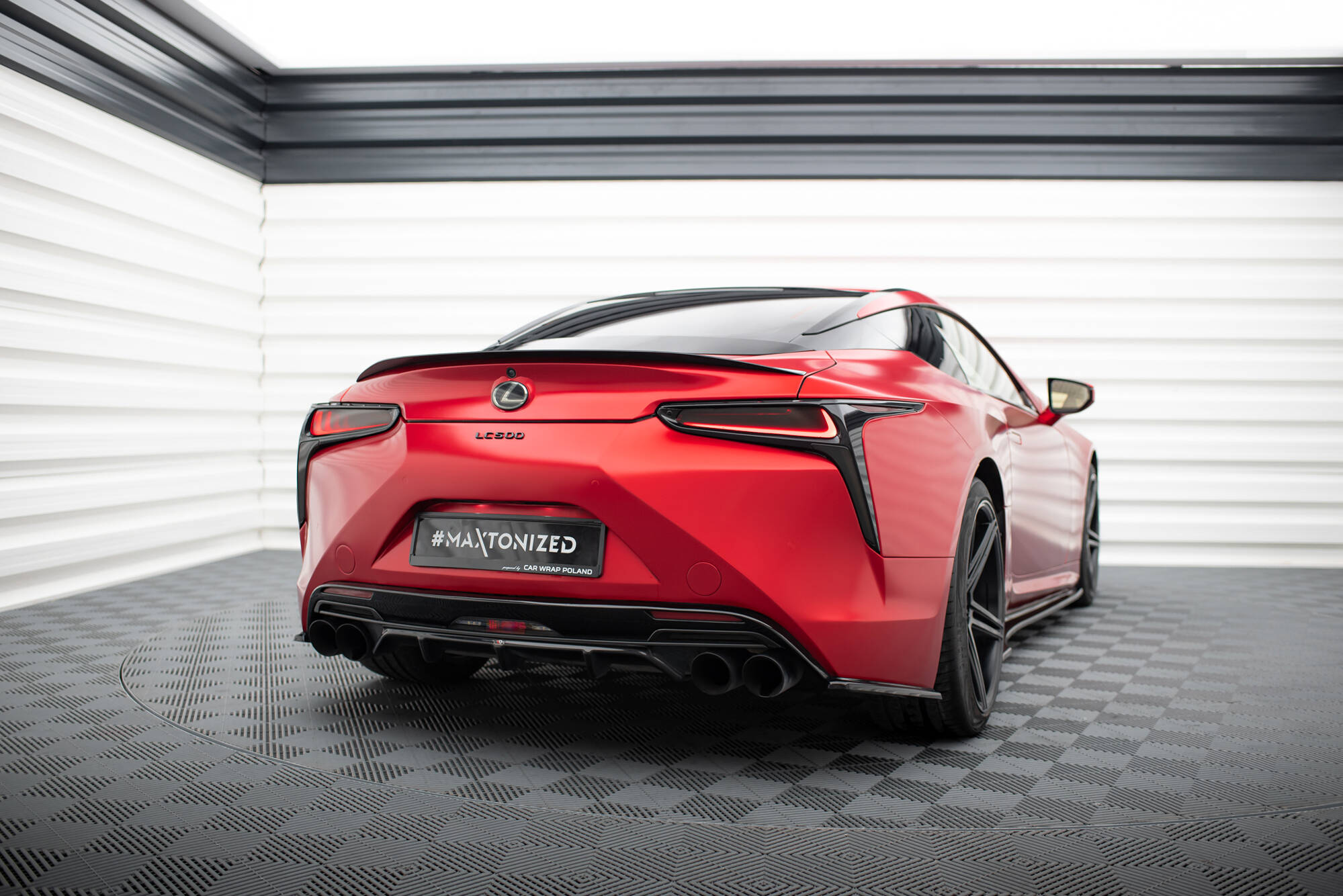 Street+ Heck Ansatz Flaps passend für Lexus LC 500 schwarz Hochglanz