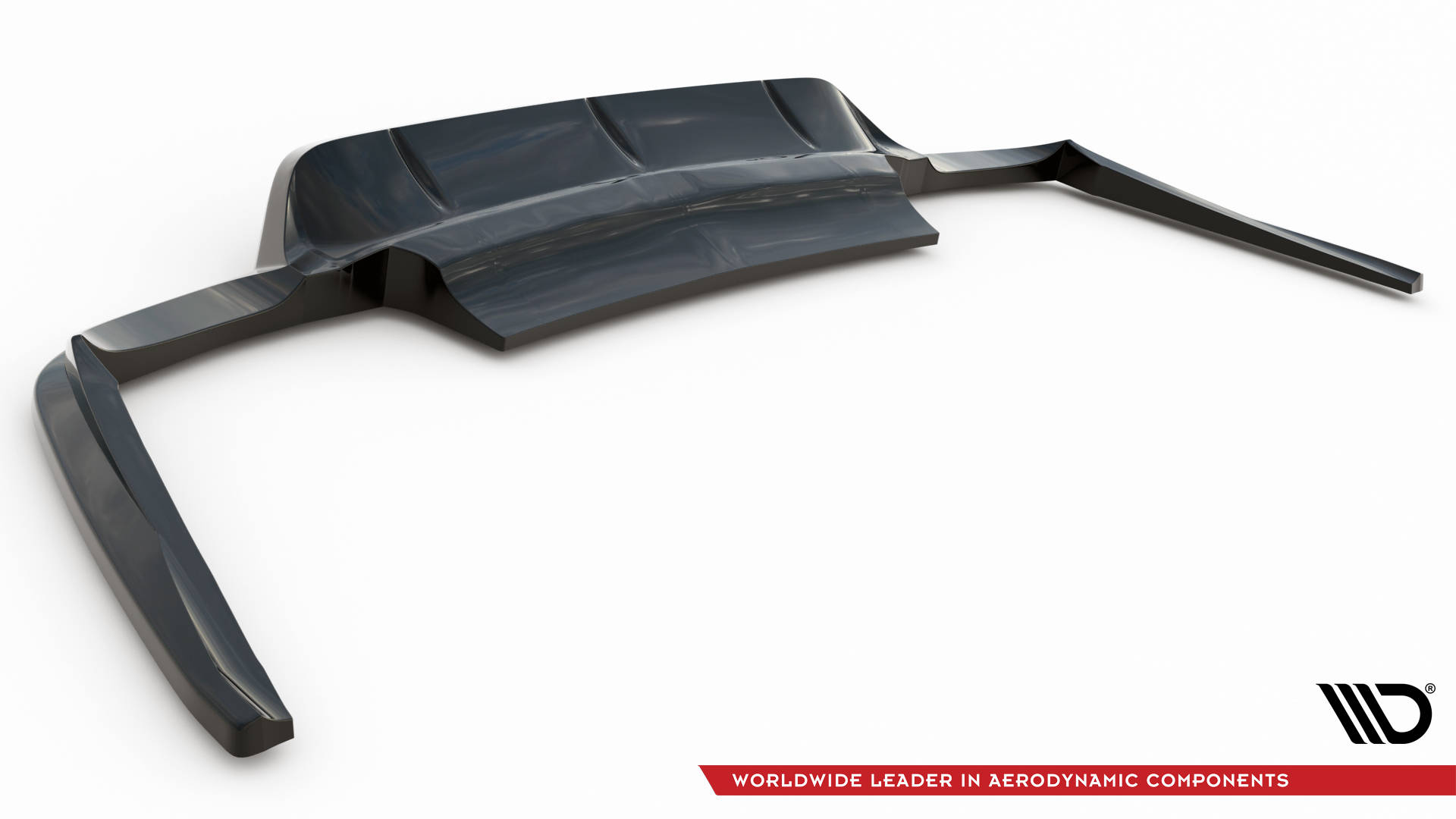 Street+ Mittlerer Diffusor RACE Heck Ansatz passend für Porsche Panamera Turbo 970 schwarz Hochglanz
