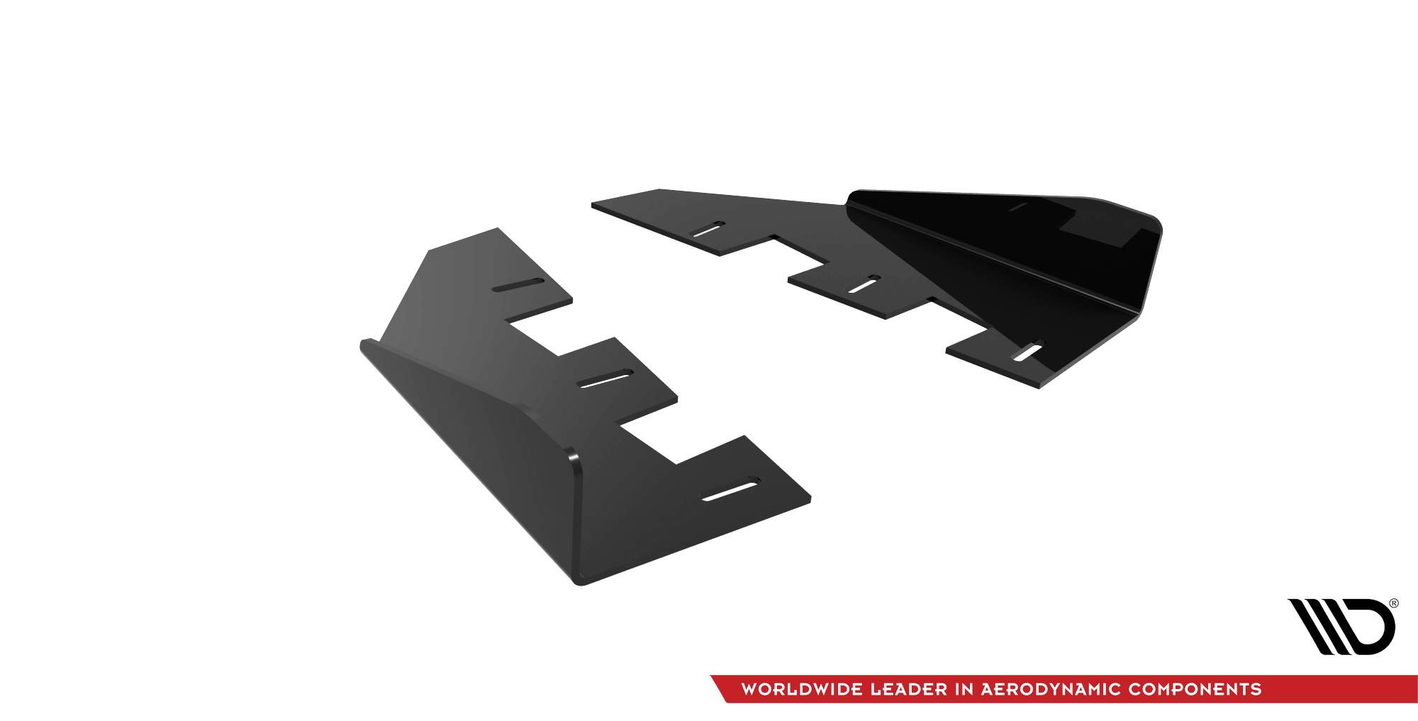 Hintere Seiten Flaps passend für BMW M2 F87 schwarz Hochglanz