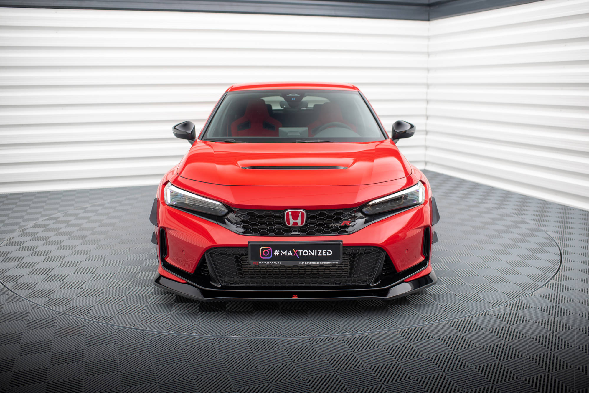 Street+ Spoilerlippe Front Ansatz V.1 passend für Honda Civic Type-R Mk 11 schwarz Hochglanz