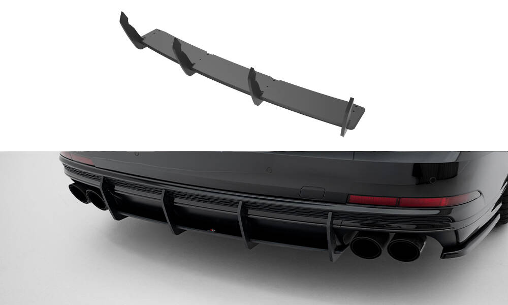 Street Pro Heckschürze Heck Ansatz Diffusor passend für Audi S8 D5 rot