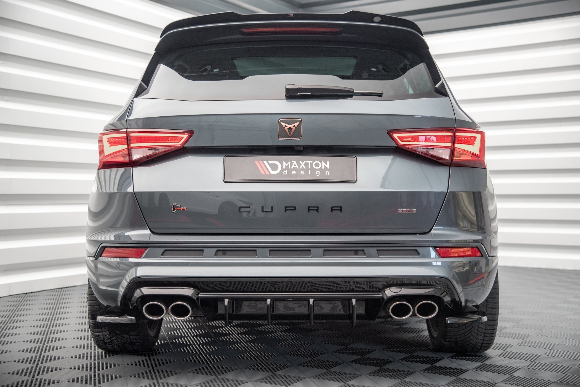 Heckansatz Diffusor passend für CUPRA Ateca Mk1 / Mk1 FL schwarz Hochglanz