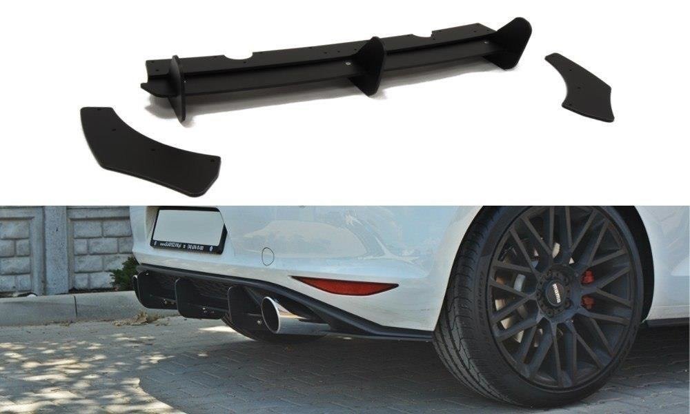 Diffusor für VW GOLF 7 GTI Diffusor Heck Ansatz für Heckschürze für & Heck Ansatz Flaps