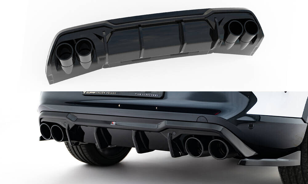 Heckansatz Diffusor + Endrohre passend für CUPRA Formentor Mk1
