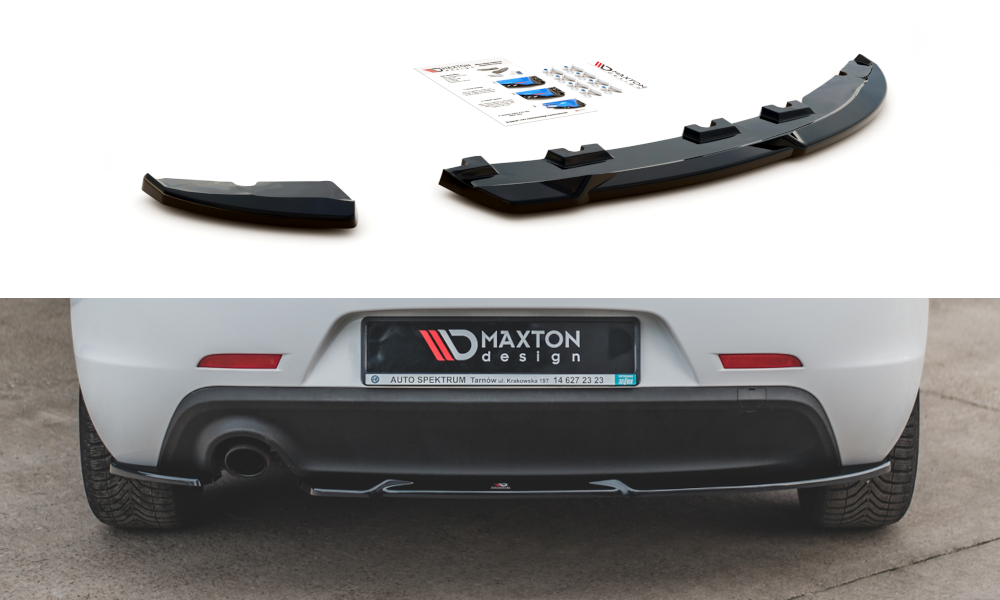 Street+ Heck Ansatz Flaps V.1 passend für Alfa Romeo Giulietta schwarz Hochglanz
