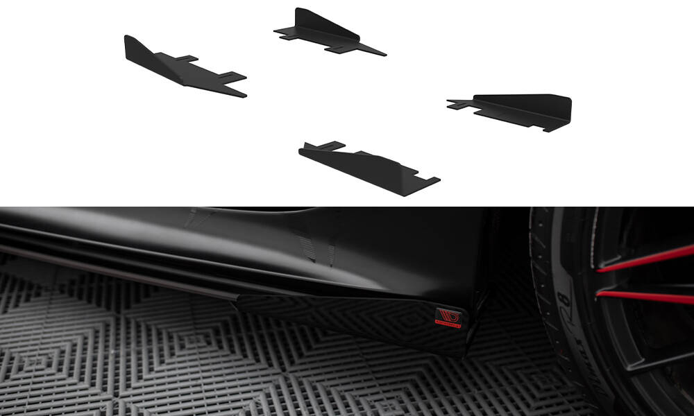 Side Flaps Audi A7 S-Line C7 schwarz Hochglanz