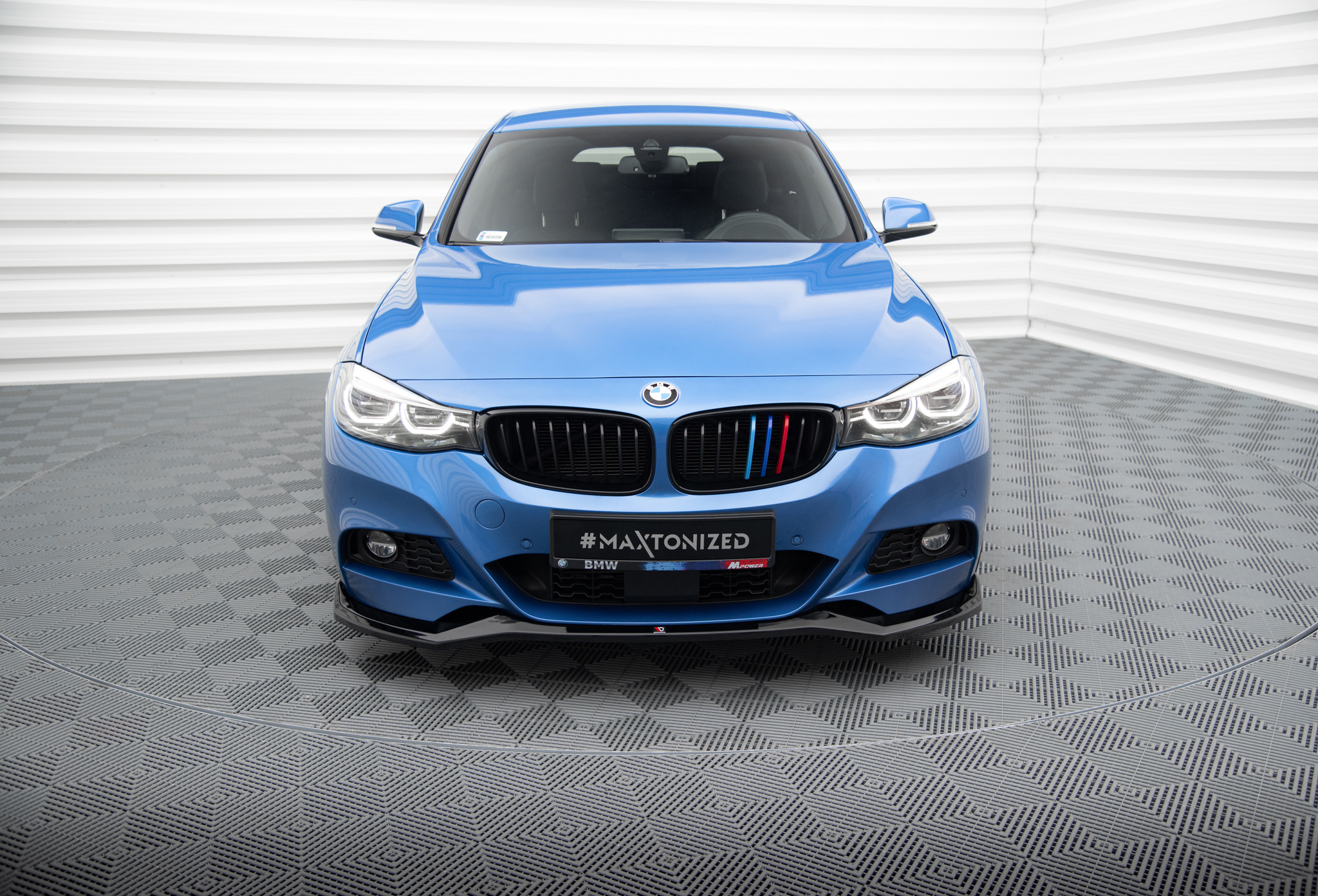 Street+ Spoilerlippe Front Ansatz V.2 passend für BMW 3er GT M-Paket F34 schwarz Hochglanz