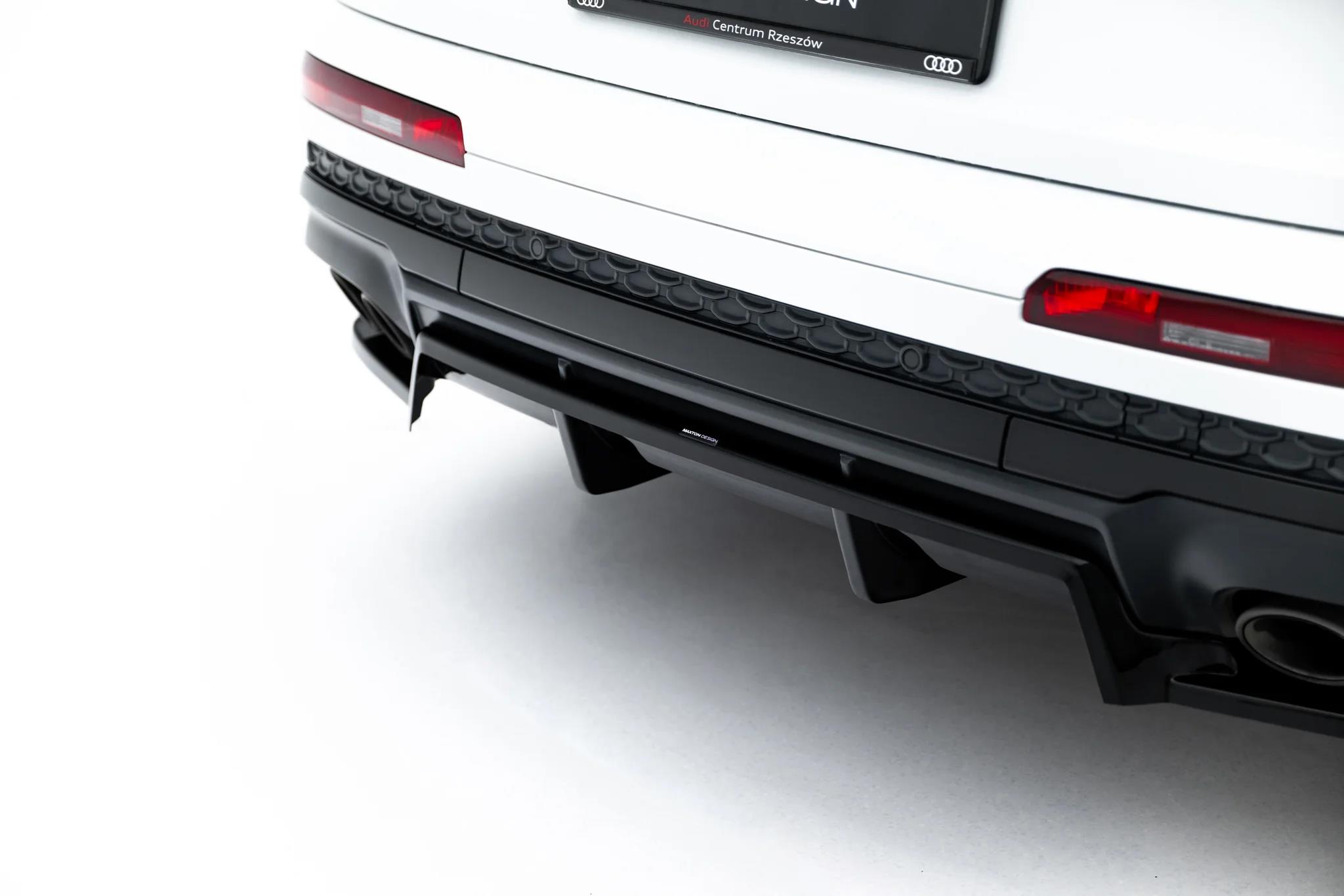 Diffusor Heckansatz passend für Audi SQ7 Mk2 Facelift 2 schwarz Hochglanz