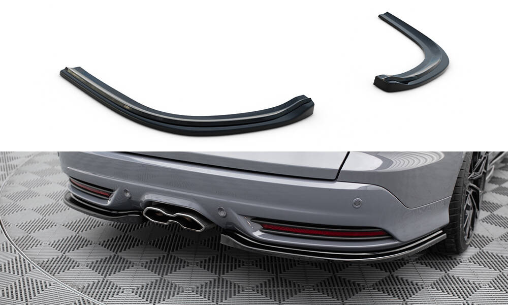 Heck Ansatz Flaps Diffusor für Ford Focus ST Kombi Mk3 / Mk3 Facelift schwarz Hochglanz