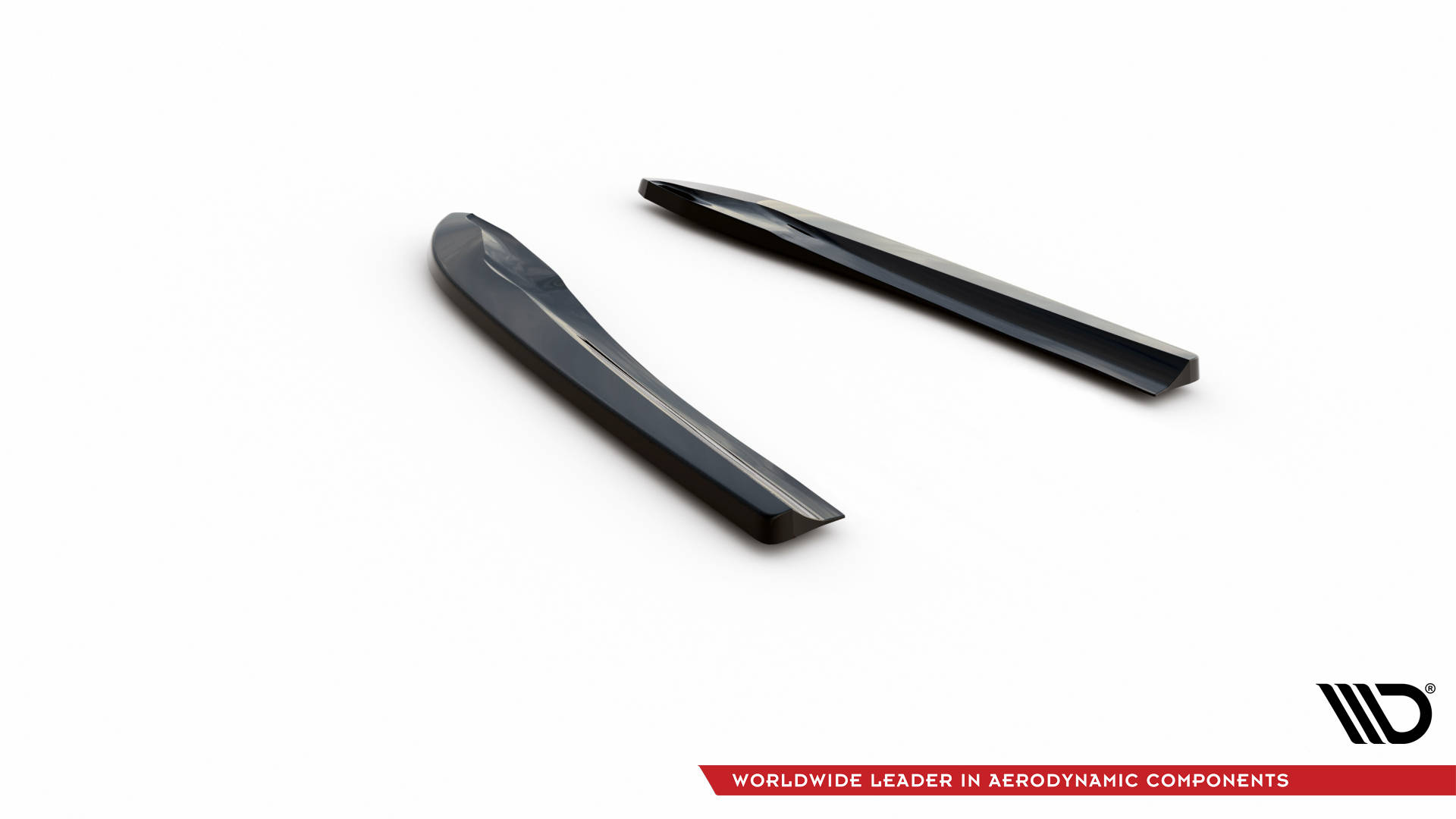 Street+ Heck Ansatz Flaps passend für Mercedes C Coupe / Limousine / Kombi AMG-Line C204 / W204 FL / S204 FL schwarz Hochglanz