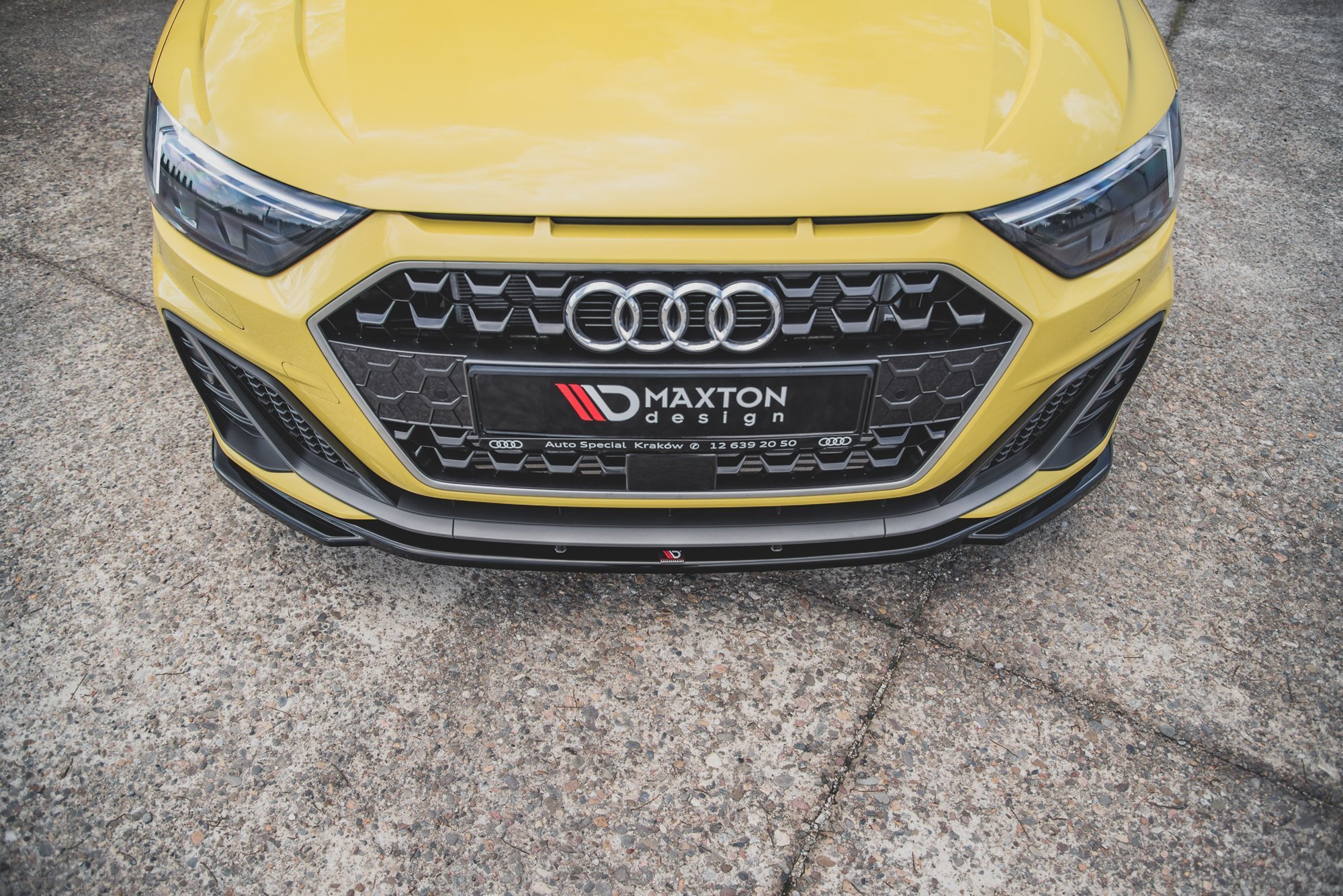Front Ansatz V.2 für Audi A1 S-Line GB schwarz Hochglanz