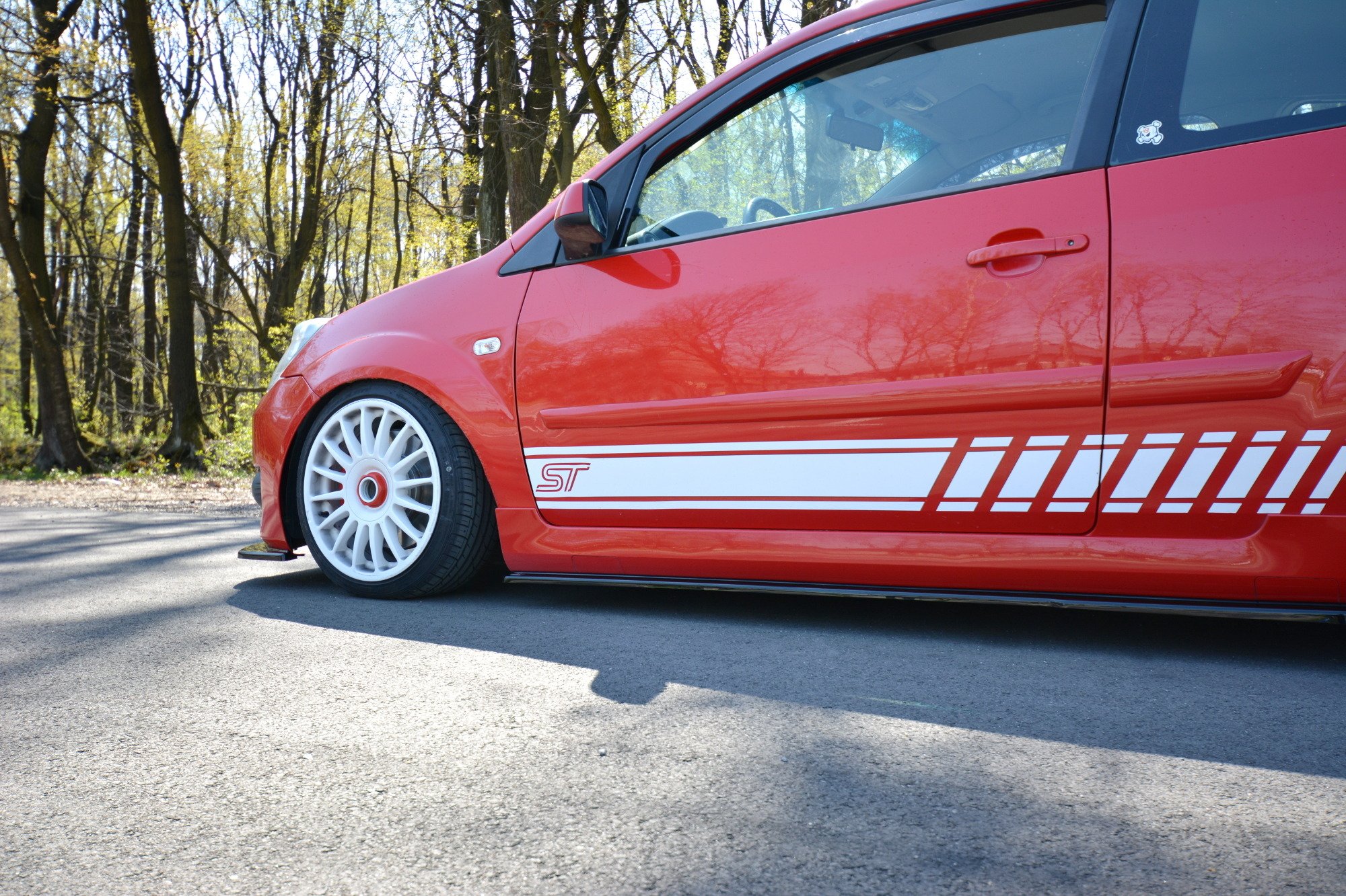 Seitenschweller Ansatz für Ford Fiesta ST Mk6 schwarz Hochglanz