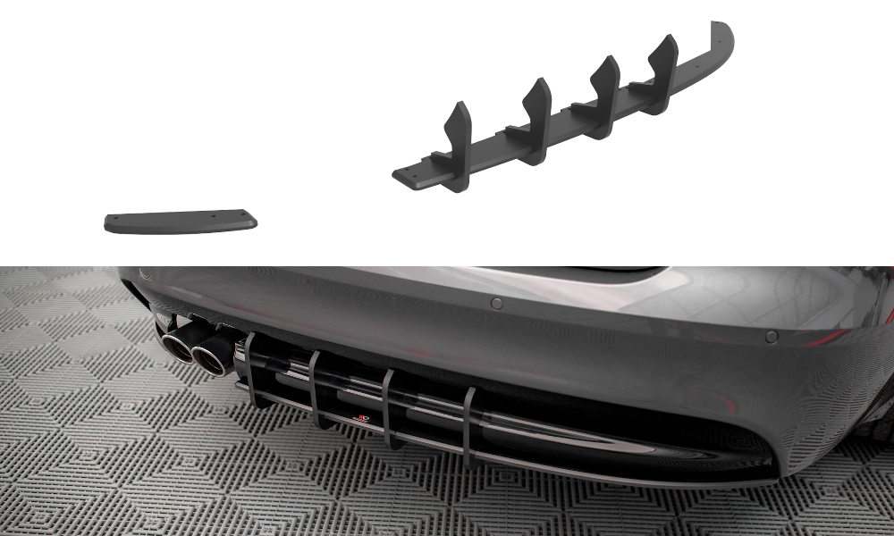 Street Pro Heckschürze Heck Ansatz Diffusor passend für Jaguar XF R-Sport Mk2