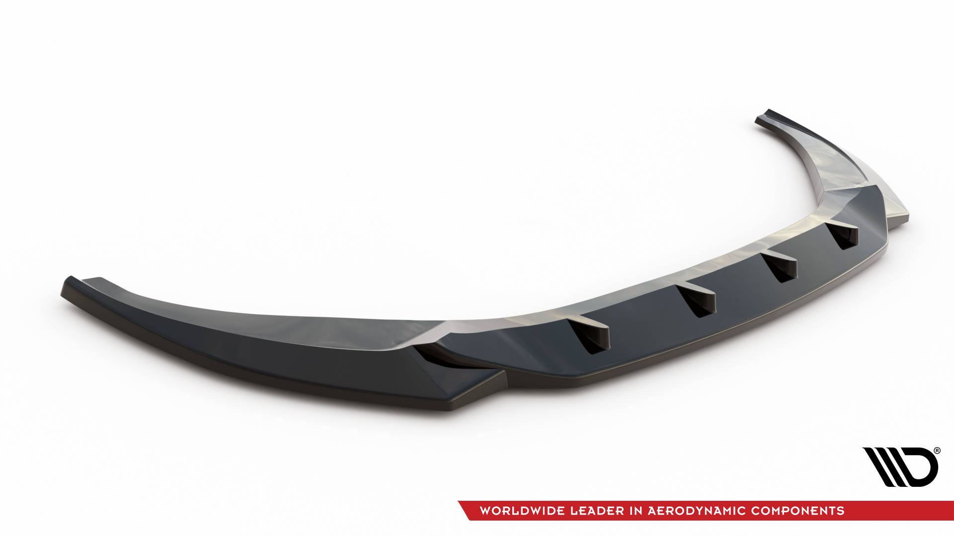 Street+ Spoilerlippe Front Ansatz V.1 passend für Audi A6 C8 schwarz Hochglanz