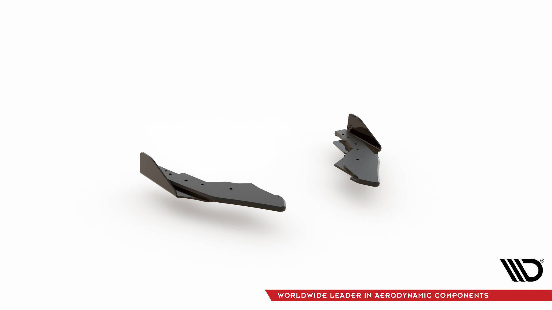 Street Pro Heck Ansatz Flaps passend für VW Golf 8 GTI rot+ Hochglanz Flaps