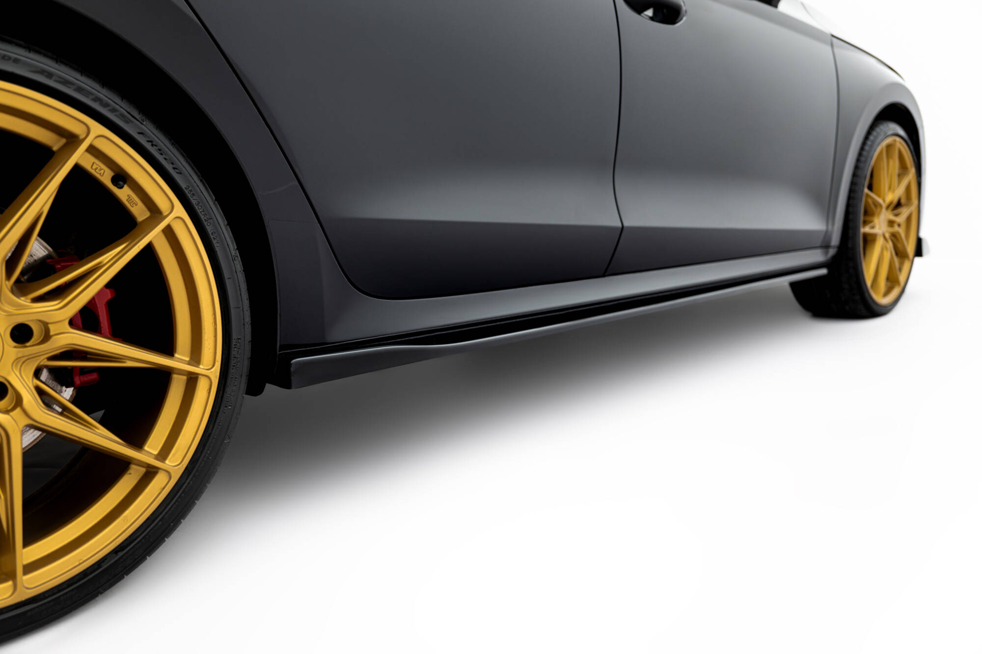 Street+ Seitenschweller Leisten V.2 passend für Skoda Octavia RS Liftback / Combi Mk4 FL schwarz Hochglanz