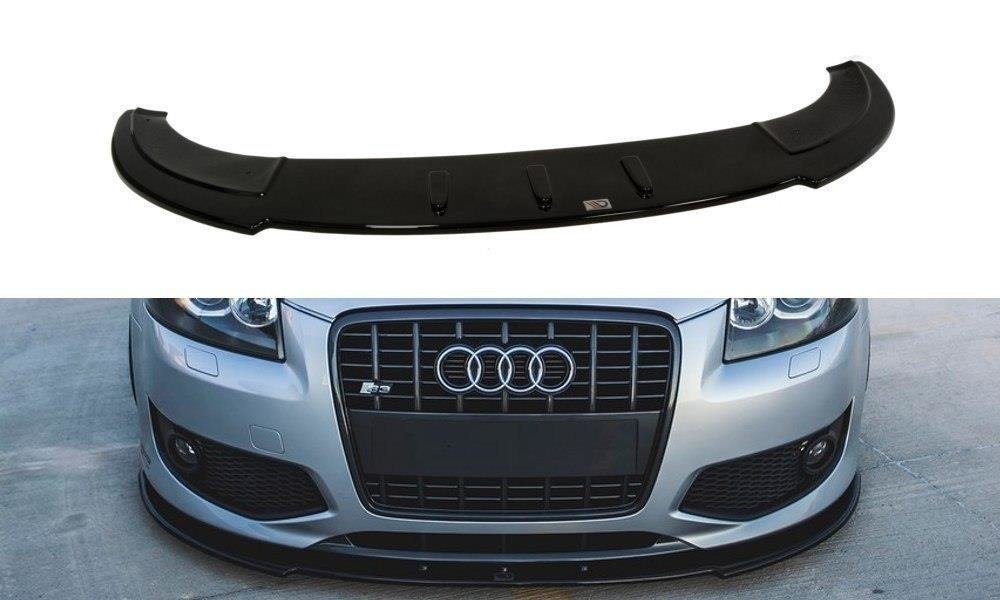 Street+ Spoilerlippe Front Ansatz passend für Audi S3 8P schwarz Hochglanz