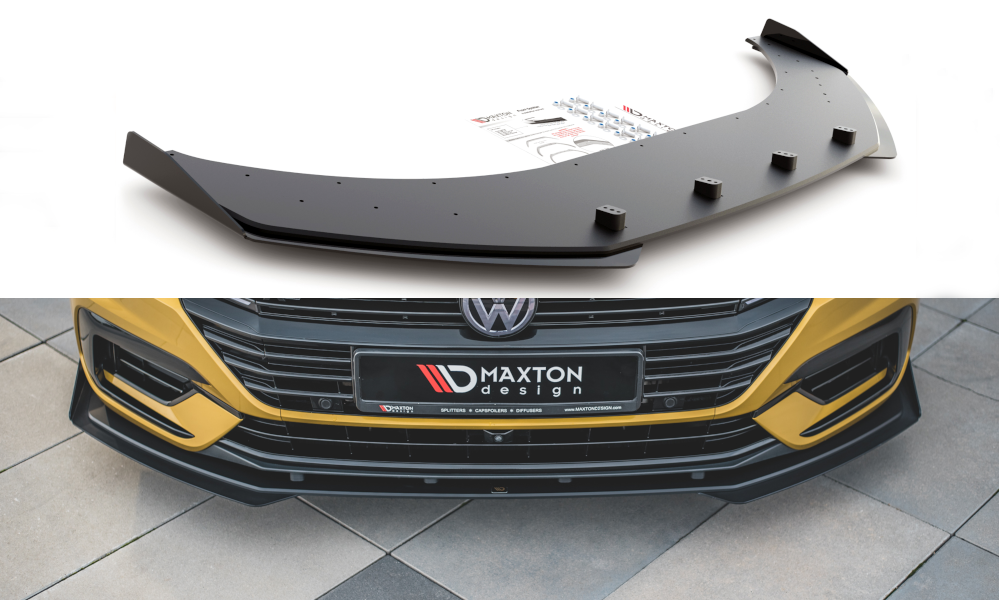 Street Pro Spoilerlippe Front Ansatz passend für VW Arteon R-Line rot+ Hochglanz Flaps