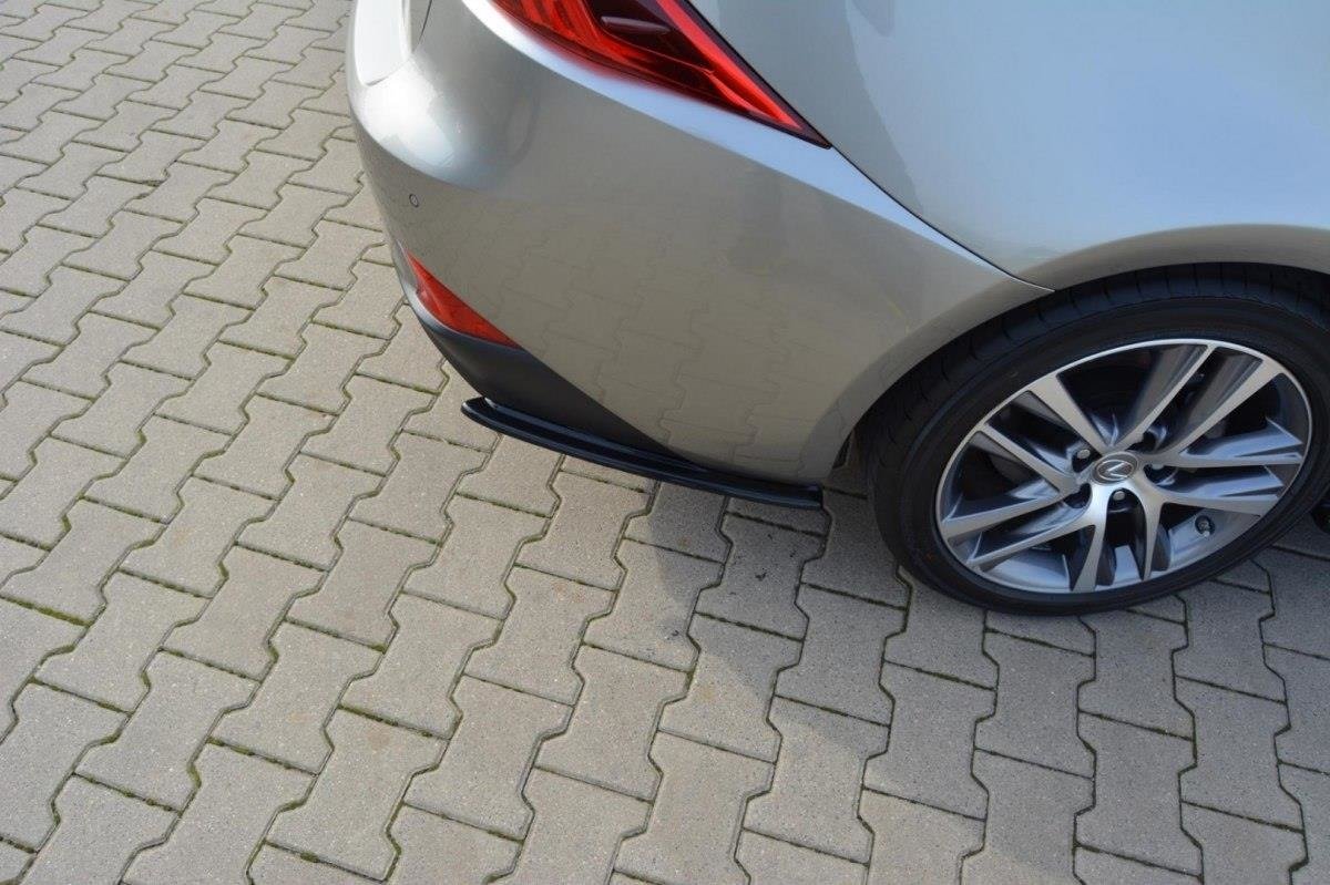 Heck Ansatz Flaps Diffusor für Lexus IS Mk3 Facelift T schwarz Hochglanz
