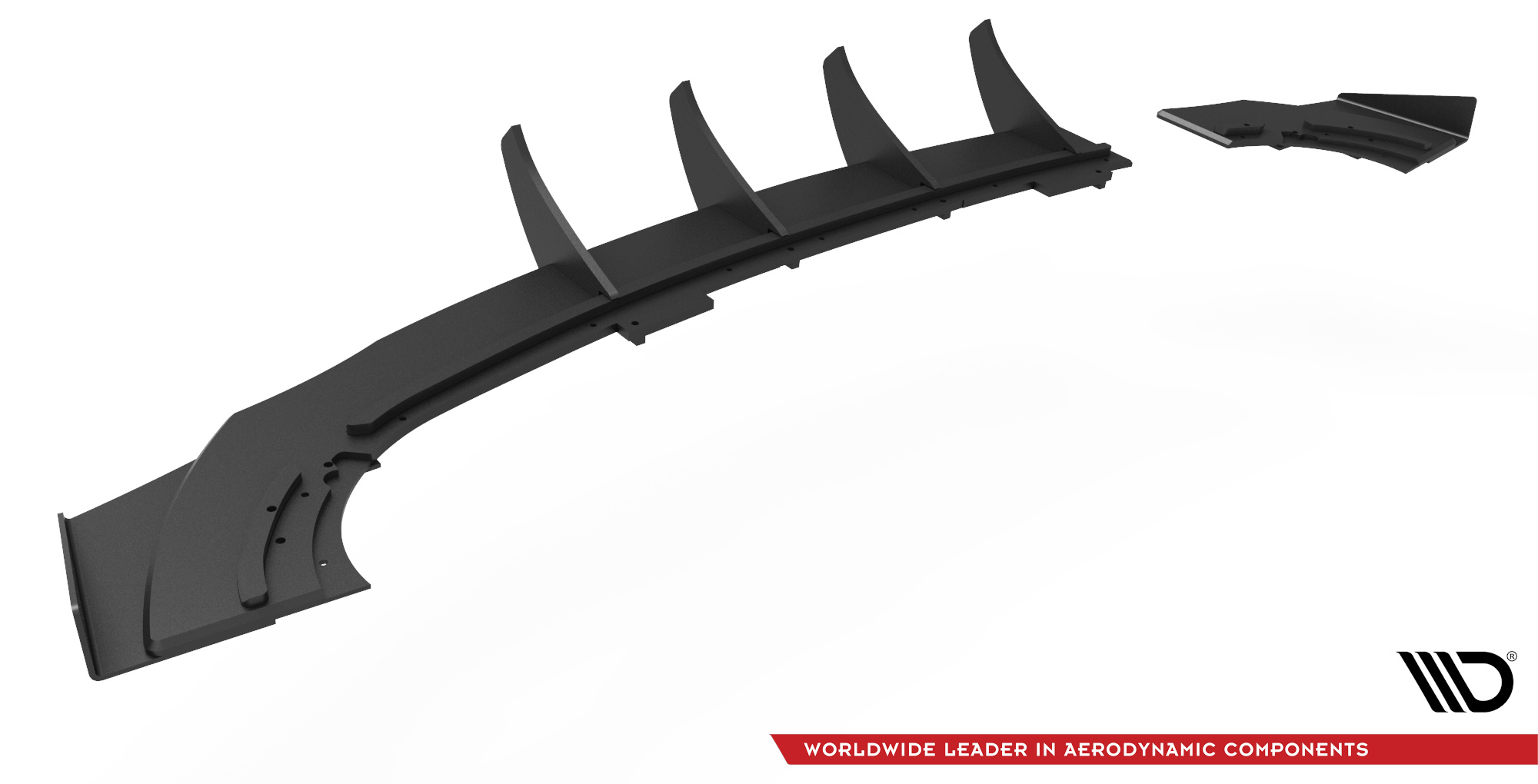 Street Pro Heck Ansatz Diffusor + Flaps passend für Opel Astra GTC OPC-Line J schwarz Hochglanz