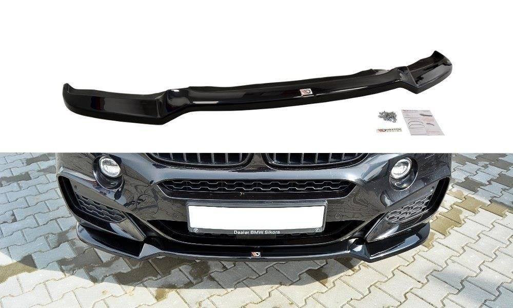 Street+ Spoilerlippe Front Ansatz V.1 passend für BMW X6 F16 M Paket schwarz Hochglanz