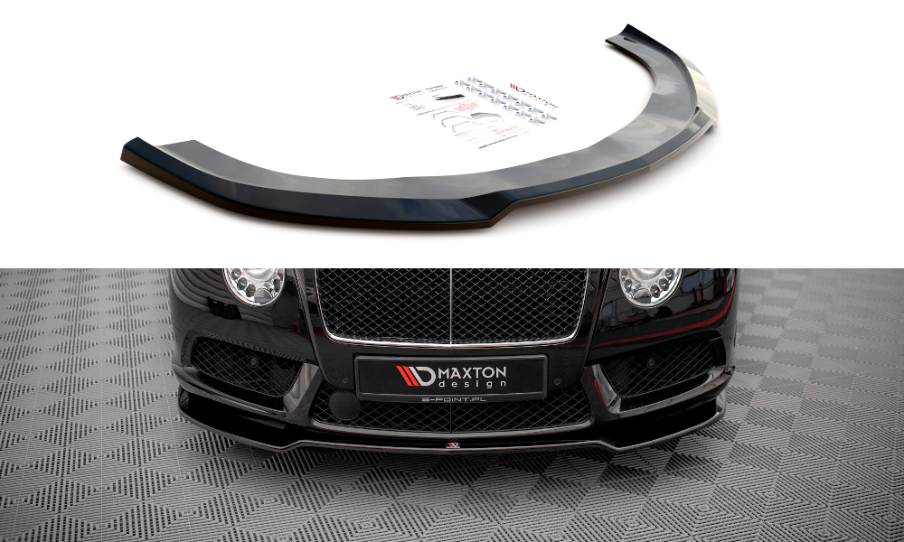 Frontlippe V.1 passend für Bentley Continental GT V8 S Mk2 schwarz Hochglanz