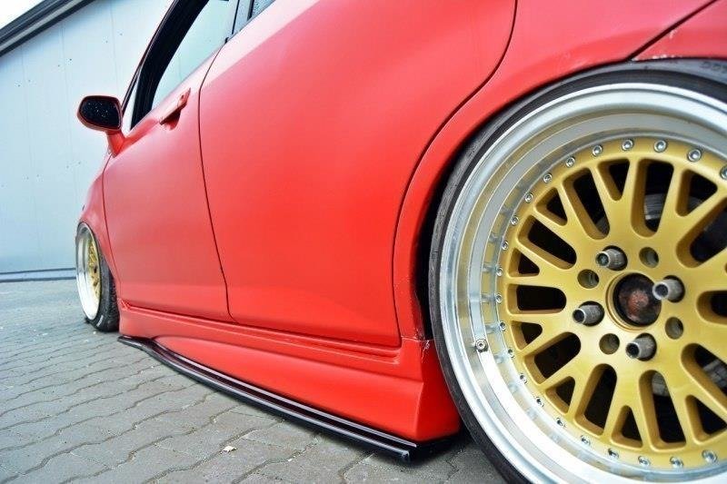 Street+ Seitenschweller Leisten passend für Honda JAZZ MK1 schwarz Hochglanz