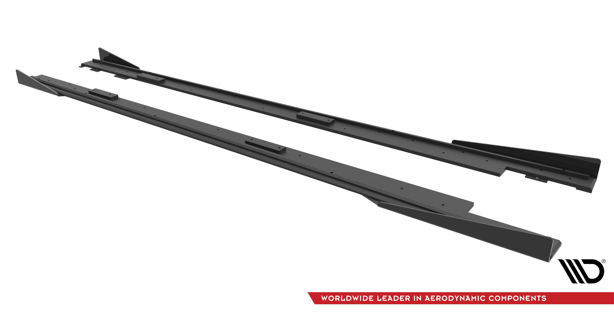 Street Pro Seitenschweller Leisten passend für Mazda 3 MPS Mk1 rot+ Hochglanz Flaps