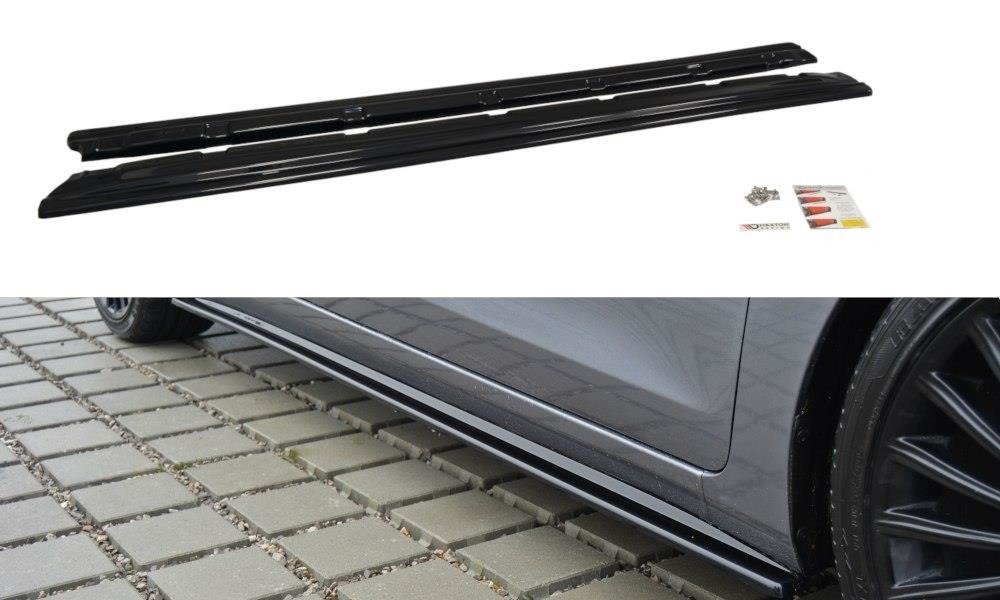 Seitenschweller Ansatz für Hyundai i30 Mk2 schwarz Hochglanz