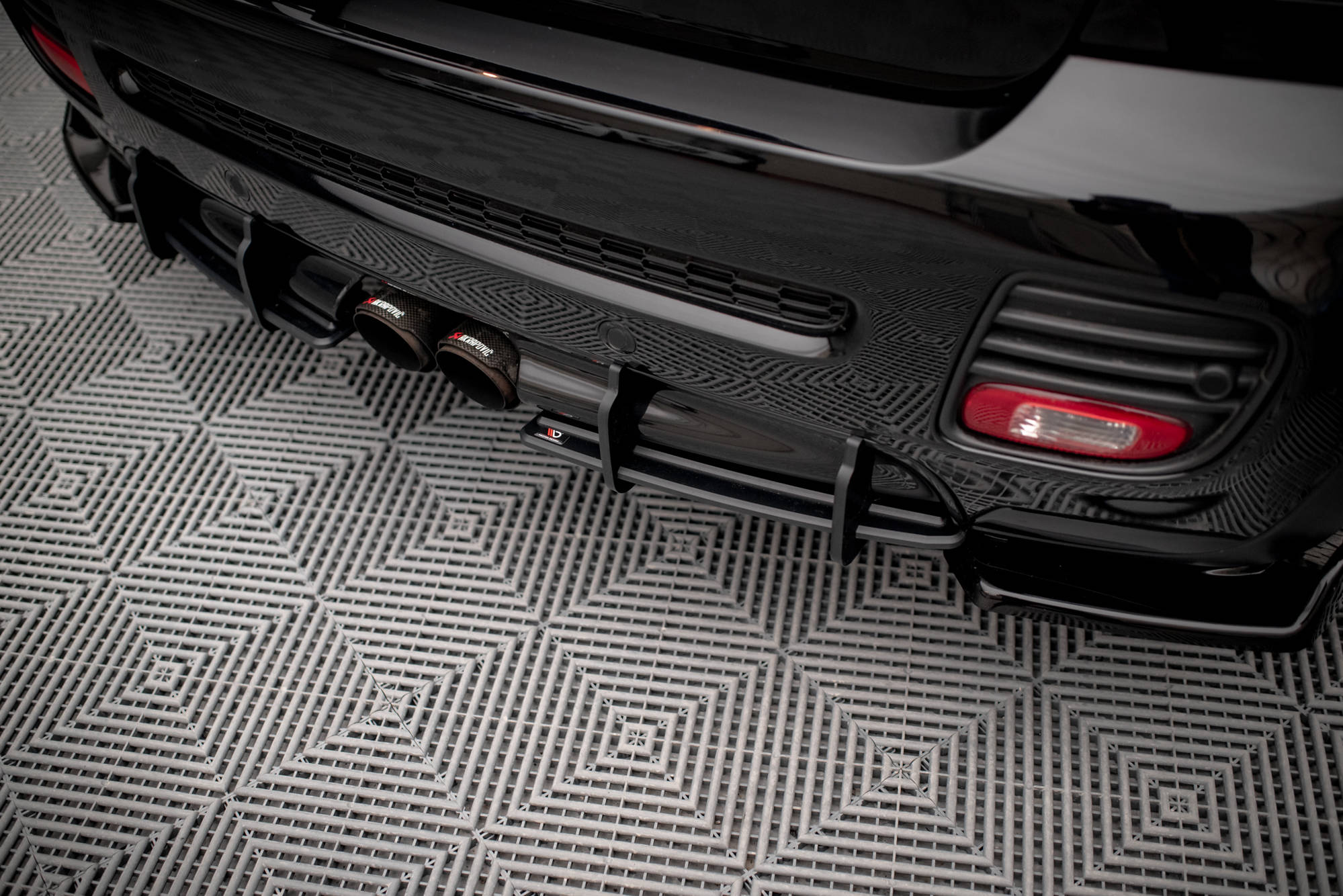 Street Pro Heckschürze Heck Ansatz Diffusor passend für Mini Cooper John Cooper Works R56