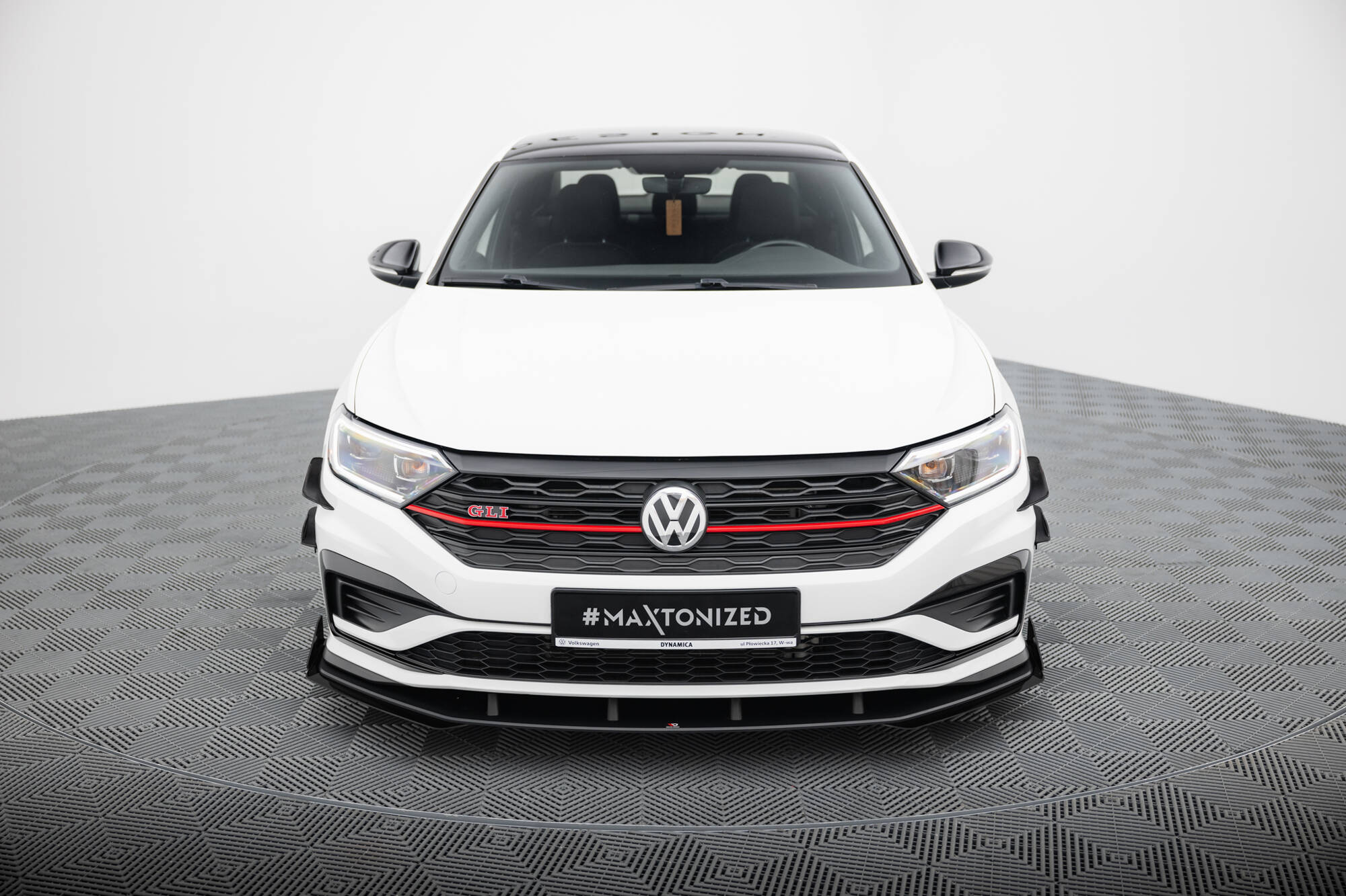Street Pro Spoilerlippe Front Ansatz + Flaps passend für Ford Mustang GT Mk6 schwarz Hochglanz