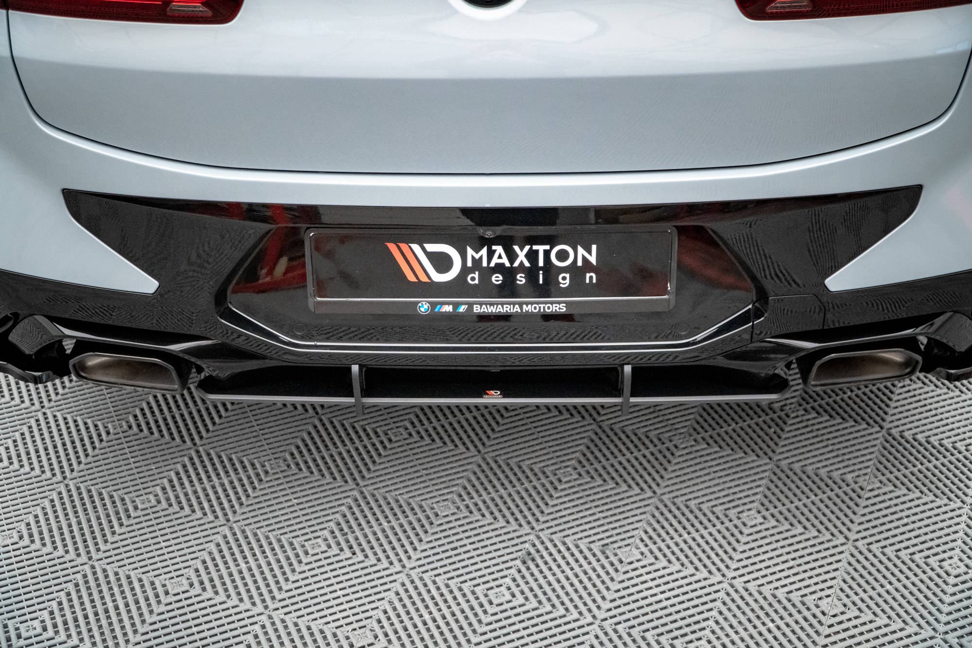 Street Pro Heckschürze Heck Ansatz Diffusor passend für BMW X4 M-Paket G02 M-Paket rot