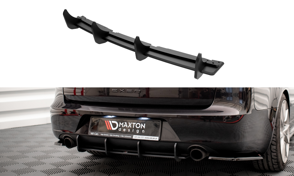 Street Pro Heckschürze Heck Ansatz Diffusor passend für Seat Exeo schwarz-rot