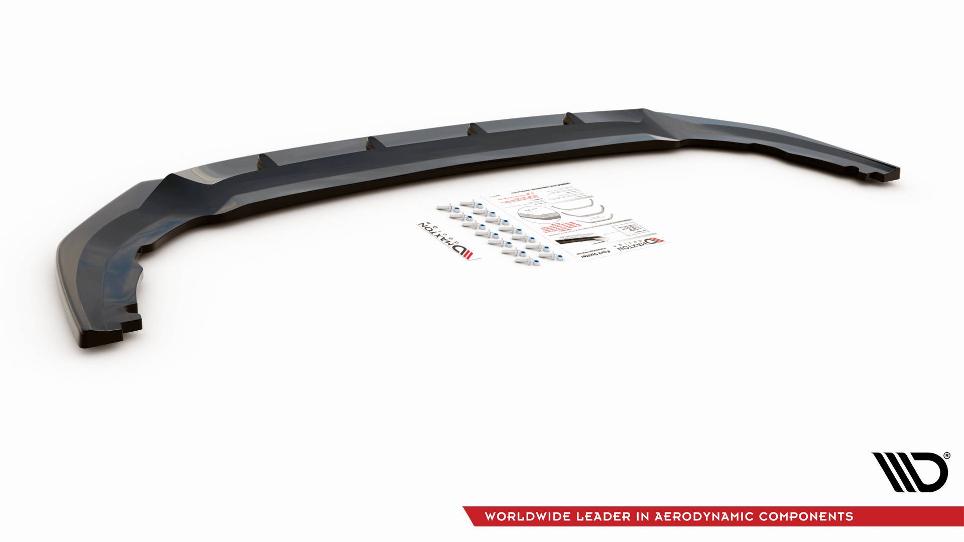 Street+ Spoilerlippe Front Ansatz V.2 passend für VW Golf GTI Clubsport Mk8 schwarz Hochglanz