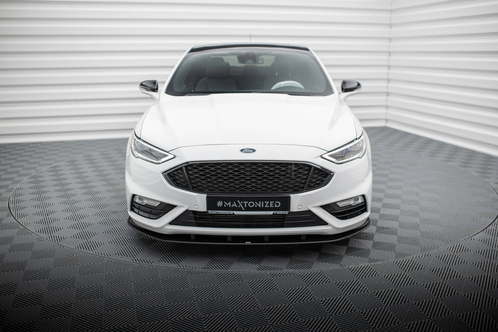 Street Pro Spoilerlippe Front Ansatz passend für Ford Mondeo Sport Mk5 FL / Fusion Sport Mk2 FL rot