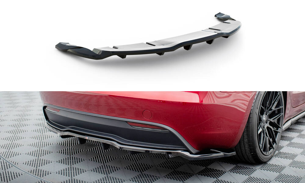 Diffusor Heckansatz V.2 passend für Tesla Model 3 Project HighlandFL schwarz Hochglanz
