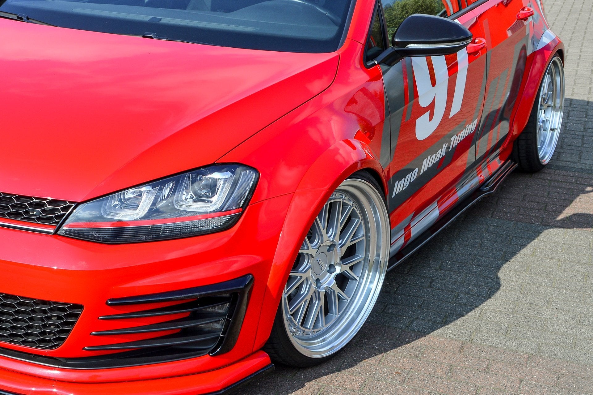 Widebody Kotflügel Verbreiterungssatz aus ABS für VW Golf 7 GTI Schwarz Matt
