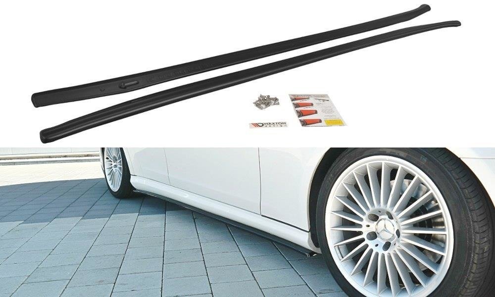 Seitenschweller Ansatz für Mercedes CLS C219 55AMG schwarz Hochglanz