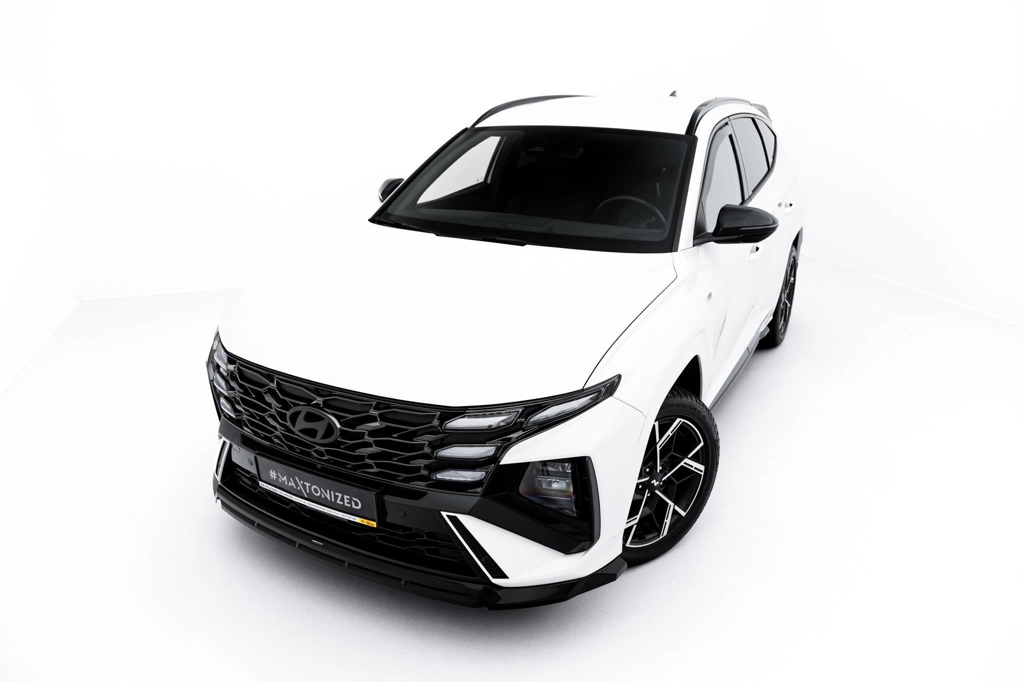 Frontlippe passend für Hyundai Tucson N-Line Mk4 Facelift schwarz Hochglanz